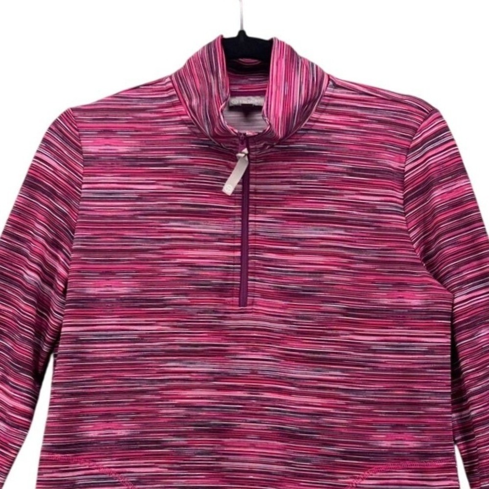 T By Talbots Quarter Zip Pullover Raspberry Small‎ - Picture 3 of 14